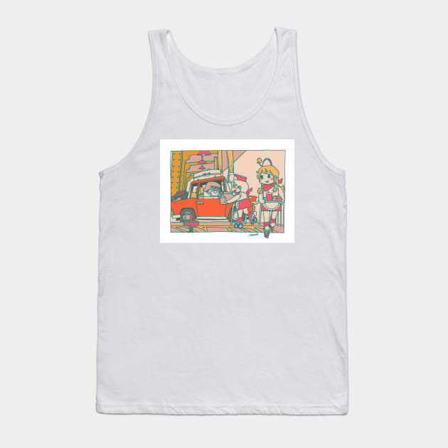 Vintage Style Fast Food Parking Tank Top by nagare017